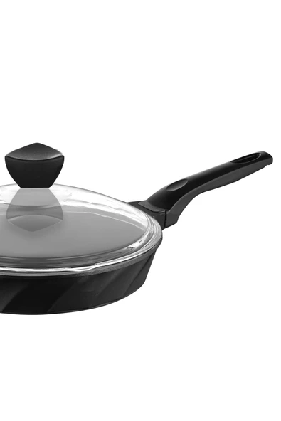 Vento 4 Parça Döküm Cam Kapaklı Tava 22-26 cm - Resim 4