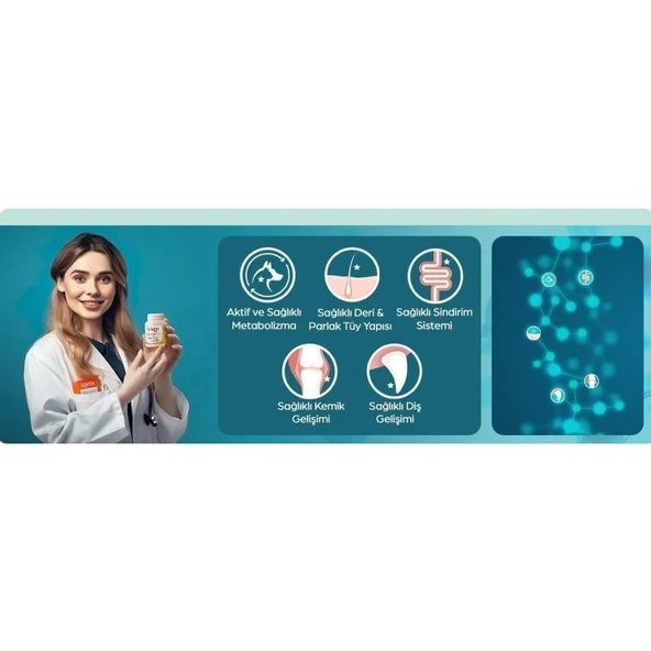 Zoetis VMP Kedi ve Köpek Vitamin Mineral Protein Komplexi 50 Tablet - 2