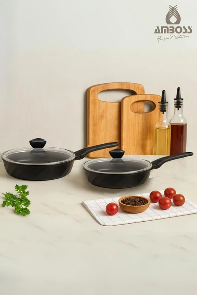 Vento 4 Parça Döküm Cam Kapaklı Tava 22-26 cm ürün görseli 1