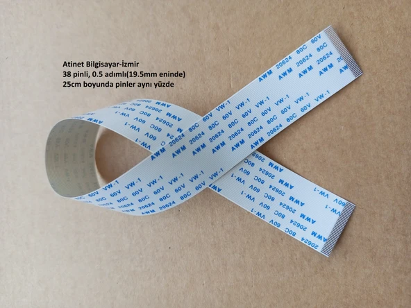 Awm 20624 80C 60V Vw-1 Flex  Kablo 38 Pin 25Cm     38-0.5-25A ürün görseli 1