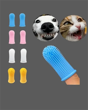1 Adet - Süper Yumuşak Köpek ve Kedi Parmak Diş Fırçası | Yavru Köpekler ve Küçük Evcil Hayvanlar İçin Nazik Diş Temizleme Aracı | Stoktaki Uygun Renge Göre Gönderilecektir - 3