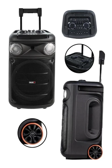 Midex 1300 Watt Ekholu Kablosuz Mikrofonlu Şarjlı Mevlüt Anfisi MXR-1300 (Bluetoth Usb) - 2