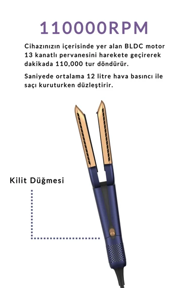 QU HİGH SPEED AİRSTRAİT SAÇ DÜZLEŞTİRİCİ - 3