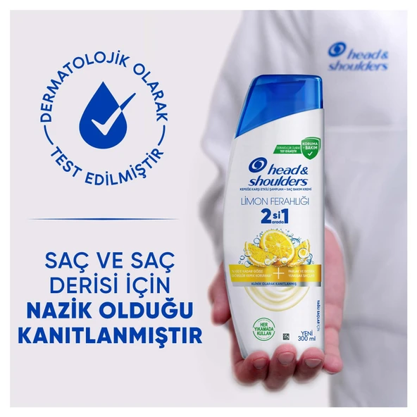 Head&Shoulders Limon Ferahlığı 2'si1 Arada Şampuan 300 Ml - Resim 4