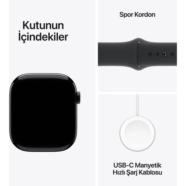 APPLE Watch Series 10 GPS + Cellular 46mm Jet Black Aluminium Case with Black Sport Band - M/L - 4