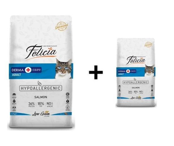 Felicia Somonlu Yetişkin Kedi Maması 12 kg + 1 Adet Felicia Somonlu Yetişkin Kedi Maması 2 kg ürün görseli 1