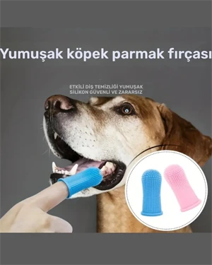 1 Adet - Süper Yumuşak Köpek ve Kedi Parmak Diş Fırçası | Yavru Köpekler ve Küçük Evcil Hayvanlar İçin Nazik Diş Temizleme Aracı | Stoktaki Uygun Renge Göre Gönderilecektir