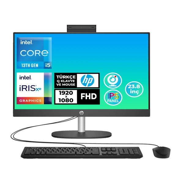 HP ProOne 240 G10 i5-1334U 48GB 2TB SSD 23.8" FHD Freedos All In One PC B70VFAT 013
