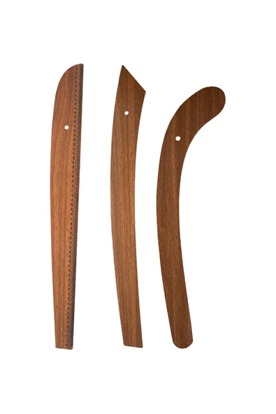 6 Parça Set 3’lü Modelist Riga Cetvel Seti, Modelist Gönyesi, Pistole Cetvel ve 150 cm Mezura - Resim 4