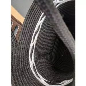 Doğal Hasır Jüt El Örmesi Günlük Kullanım ve Plaj İçin Uygun Bayan Çanta-Siyah Ortası Beyaz Çizgili - 3