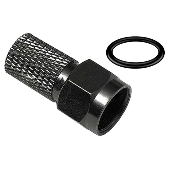 Siyah Contalı RG6/U6 22mm 1.Kalite F Konnektör (100'lü Poşet)