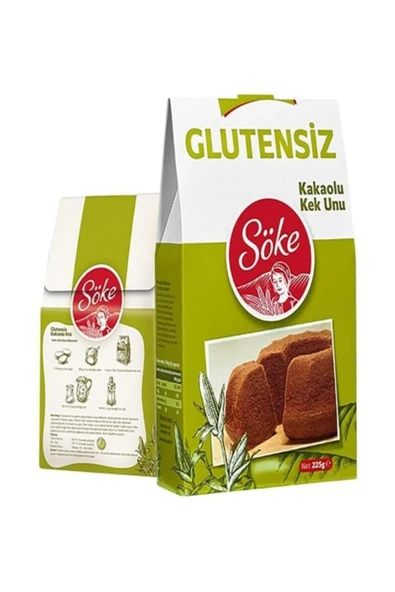 Söke Glutensiz Kakaolu Kek Unu 225 gr ürün görseli