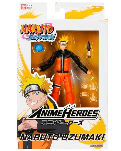 Bandai Anime Heroes Naruto Shippuden Naruto Uzumaki Aksiyon Figürü 16 cm 36901 - Resim 4