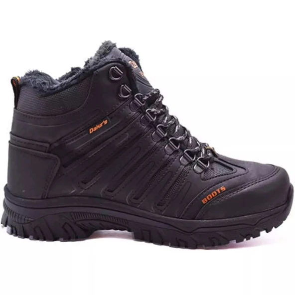 Unisex Trekking Termo Kürklü Outdoor Bot Siyah/Füme - 2