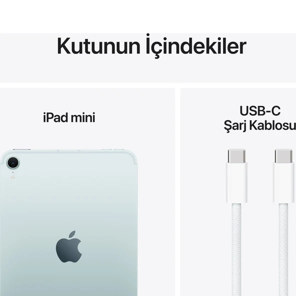 iPad Mini 7. Nesil Wi-Fi + Cellular 128 GB 8.3" MXPP3TU/A Mavi Tablet - 3