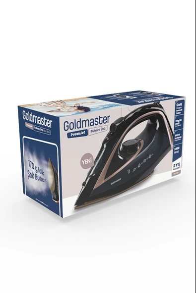 Goldmaster Pressjet 2400 Watt Seramik Tabanlı 170 gr Etkili Şok Buharlı Ütü - 7