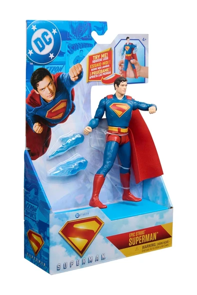 DC Comics Superman Epik Strike 15 cm Aksiyon Figürü + 2 Aksesuar - 6