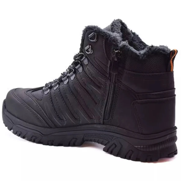Unisex Trekking Termo Kürklü Outdoor Bot Siyah/Füme - 4