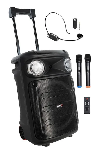 Midex MXR-1300HX Taşınabilir Seyyar Portatif 3 Mikrofonlu Şarjlı Ses Sistemi Hoparlör (1300 Watt) - 4