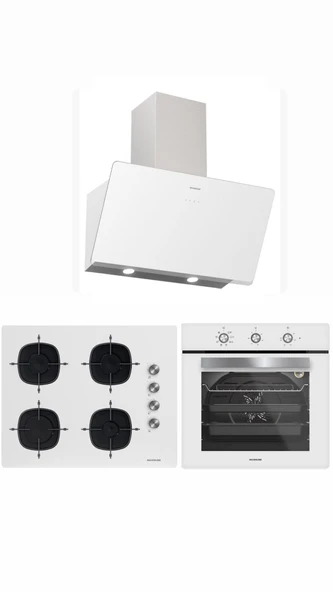 Beyaz 65 Cm Ocaklı Dijital Fırınlı Ankastre Set (3457 Soho - CS5700E7W01 - BO6503W01 ) ürün görseli