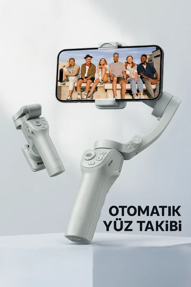 SS17 Akıllı Gimbal Sabitleyici Otomatik Yüz Takip Destekli Telefon Kamera
