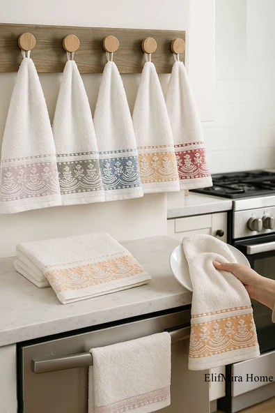 6'lı Mutfak Havlusu Seti 30x50 cm %100 Pamuklu Ege Esintisi - 3