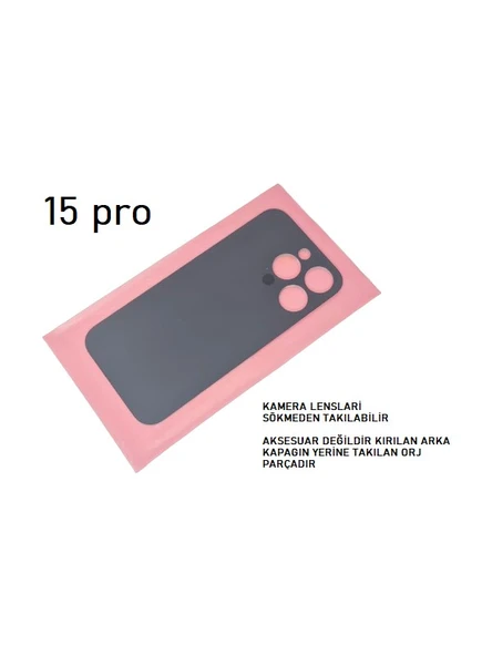 Apple iPhone 15 Pro Arka Pil Batarya Kapağı (Cam) ürün görseli