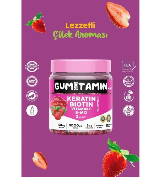 Gumitamin Keratin ve Biotin 60 Gummies - Resim 3