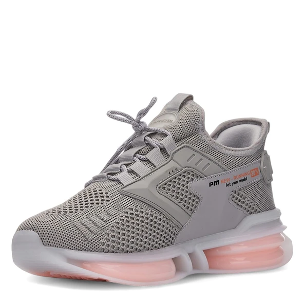 ErkekGri Akıllı Hafıza Taban Sneaker Spor Ayakkabı - 4