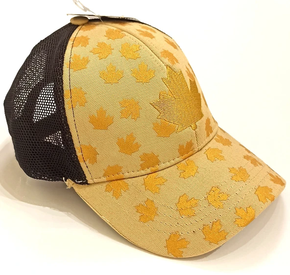 Monalisa Home Şık Açık Sarı New York Yazılı Fileli Erkek Şapka