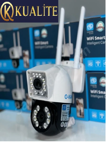 O-kam 3012 Çift Kamera 6Mp PTZ Hareket Takipli WiFi IP Dual lens Kamera - 1