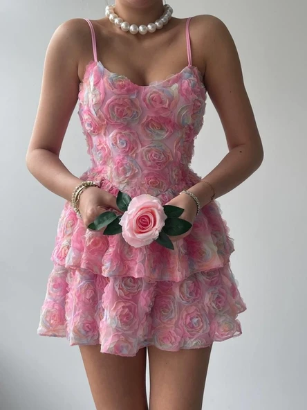 Flora İp Askılı Elbise - Resim 2