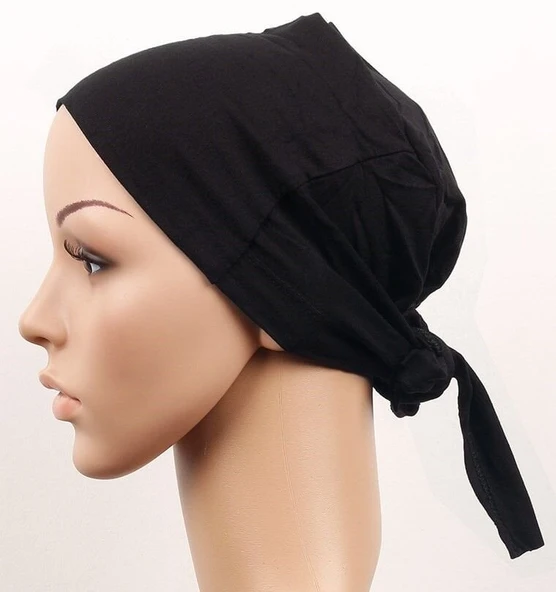 Dikişsiz Bağlamalı Tesettür Bone - Bağlamalı Bandana 5 Adet EVV-82908 - Resim 2