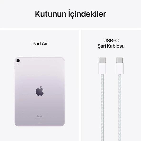 iPad Air 6. Nesil Wi-Fi + Cellular 512 GB 11" MUXQ3TU/A Mor Tablet - 2