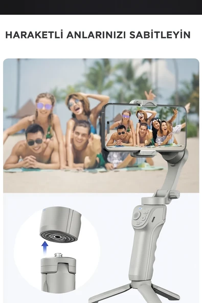 SS17 Akıllı Gimbal Sabitleyici Otomatik Yüz Takip Destekli Telefon Kamera - 5