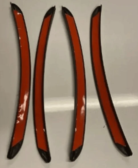 Universal Çamurluk Dodiği Çıtası Kırmızı 4 parça Flap Set - Resim 9