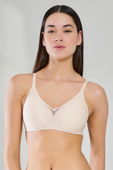 YENİ İNCİ İZ YAPMAYAN LAZER KESİM HAFİF SÜTYEN BR108 - Resim 3