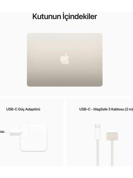 MacBook Air M2 8 GB 512 GB SSD 13.6" MLY23TU/A Yıldız Işığı Outlet (Açıklamayı Okuyunuz) - 4