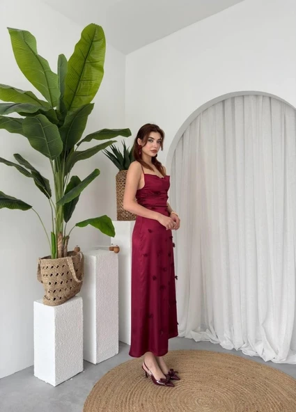 Dora Çiçek Detaylı Elbise - Resim 7