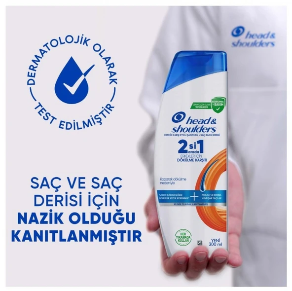 Head&Shoulders 2'si 1 Arada Erkekler İçin Dökülme Karşıtı Şampuan 300 Ml - Resim 2