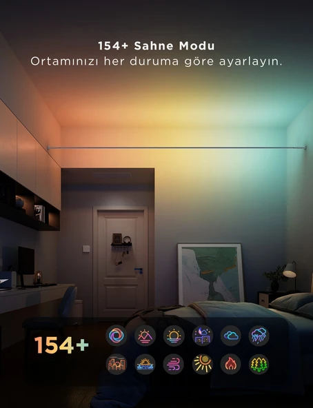 Govee RGBICWW Skyline Duvarlar Arası Kesilebilir LED Şerit - 4 Metre - H61B83H1 - 3