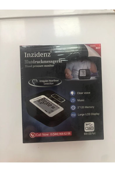 Dijital inzidenz B07 model tansiyon aleti Pilli Kol ürün görseli