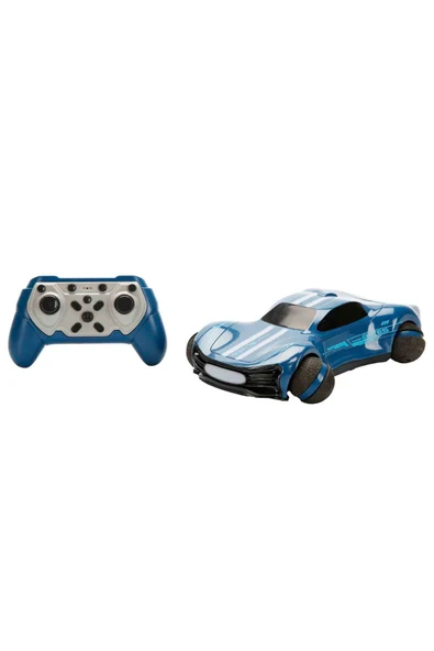 RC Drift Araba Mavi – 360° Dönüşlü, Işıklı ve USB Şarjlı - 6