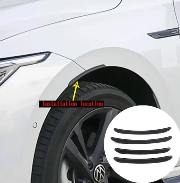 Universal Çamurluk Dodiği Çıtası Kırmızı 4 parça Flap Set - Resim 2