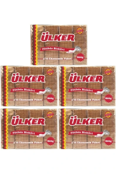 Ülker Pötibör Bisküvi 800 Gr x 5 Adet ürün görseli