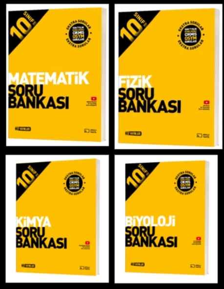 HIZ YAYINLARI 10. SINIF MATEMATİK - FİZİK - KİMYA - BİYOLOJİ SORU BANKALARI ürün görseli