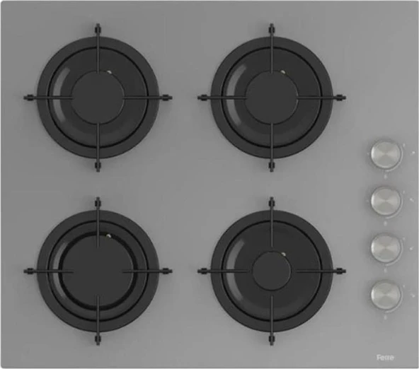 Ferre Fryart Gri Set (D082 Gri Davlumbaz -CS208 Gri Ocak- XE63CPR Fryart Gri Fırın) - Resim 3