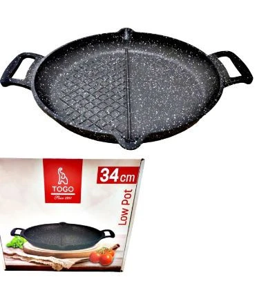 DÖKÜM İKİ BOLMELİ 34Cm TAVA - Resim 2