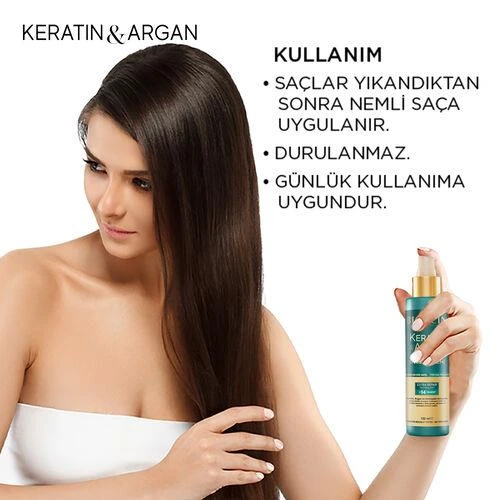 Bioxcin Keratin ve Argan Onarıcı Sıvı Saç Kremi 150 ml - 2