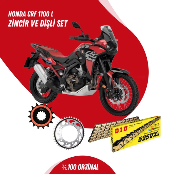 HONDA CRF 1100 L 20-23 DID VX3 GOLD ZİNCİR DİŞLİ SET ürün görseli